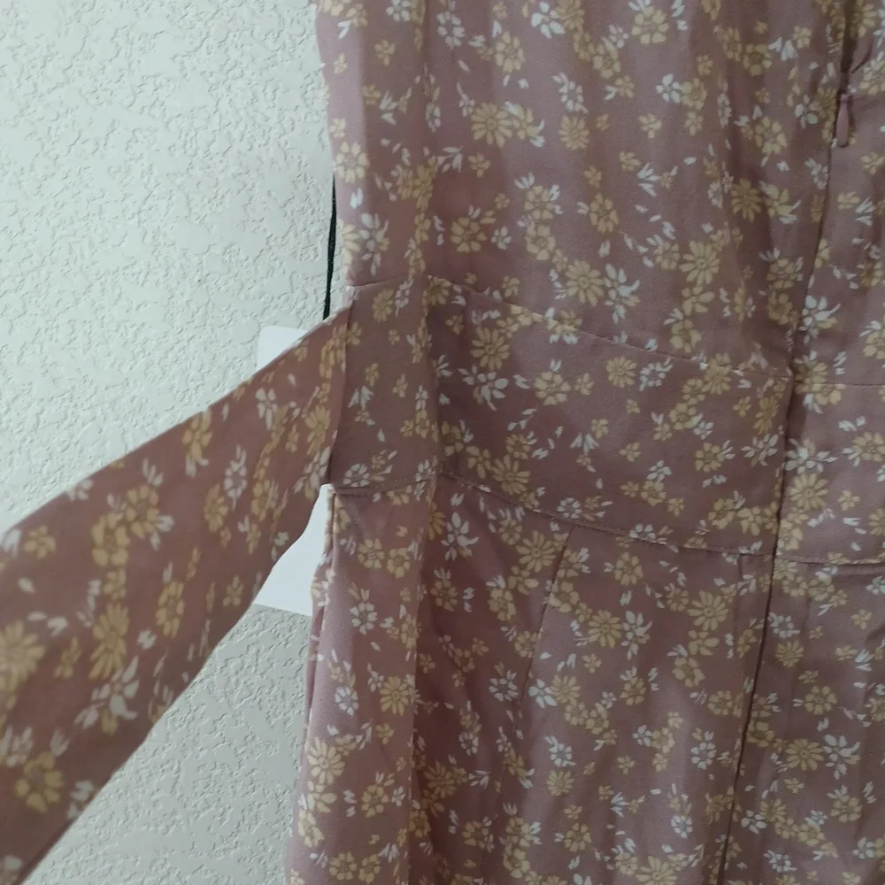 New Cotton Candy LA pink floral jumpsuit size large - Picture 7 of 9